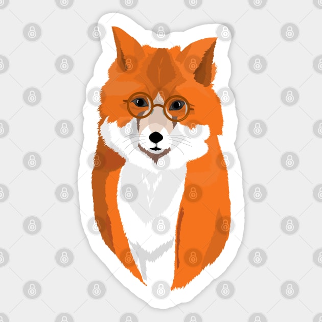 Mr. Fox is the reader Sticker by Buntoonkook